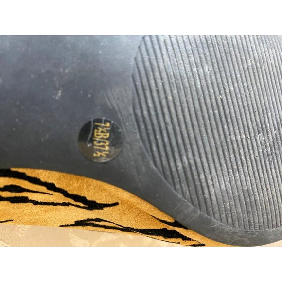 BCBG Generation Shoes Lace up Oxford Flats Black & Tan Print Size 7.5 - Picture 8 of 9